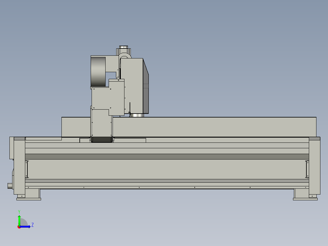 蜂窝板吊顶全铝家居数控开料雕刻一体机左视图