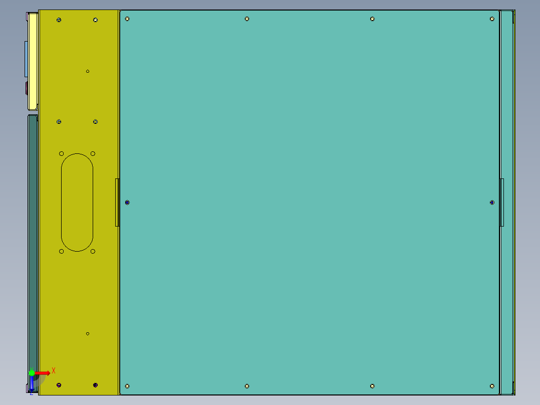 配电所高压电能计量柜俯视图