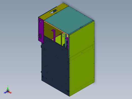 配电所高压电能计量柜正等轴测缩略图