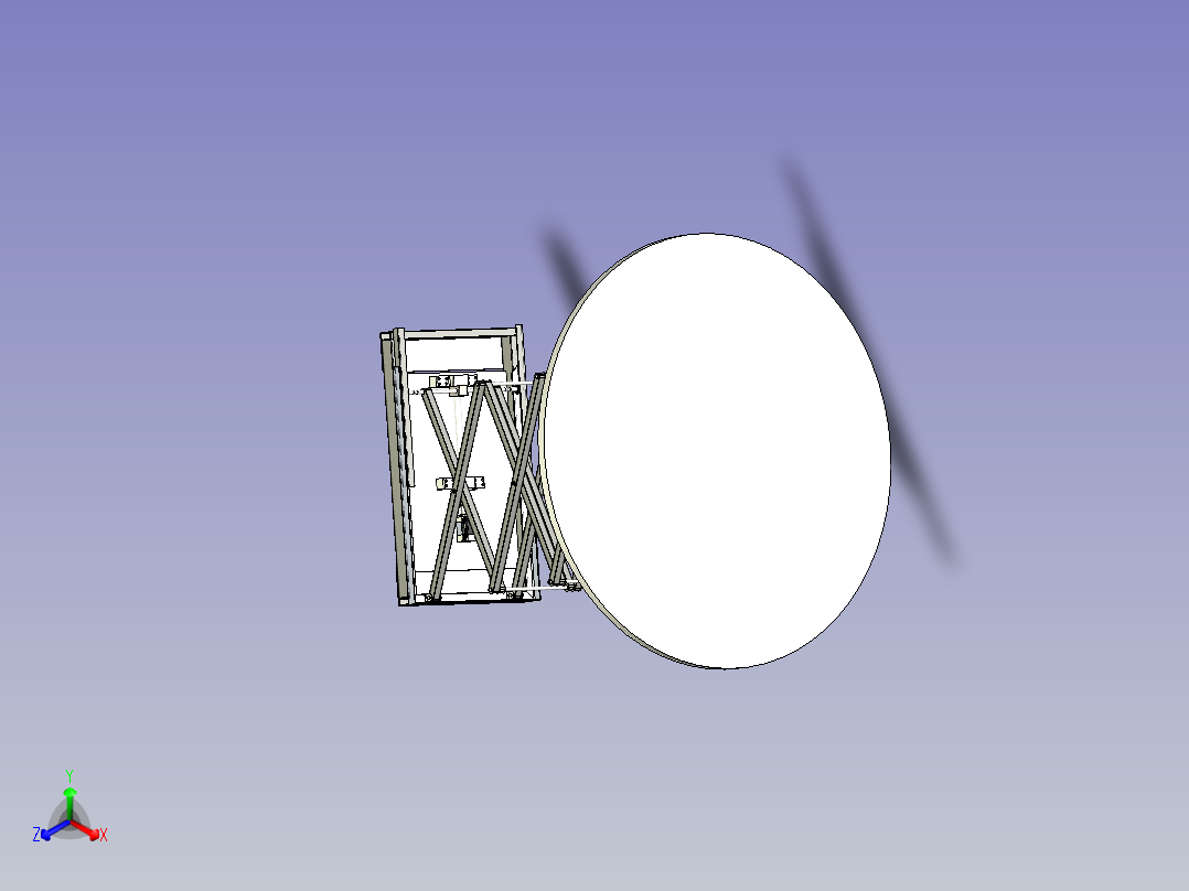电动升降平台模型主视图