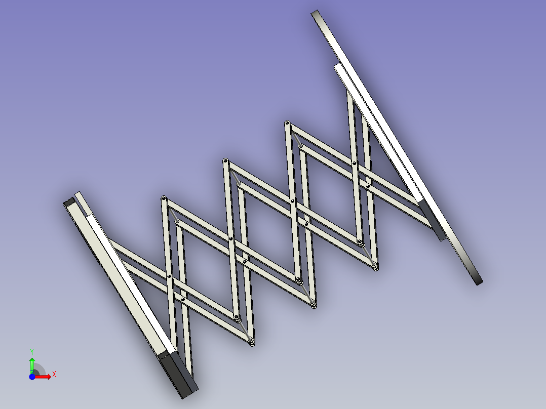 电动升降平台模型前视图