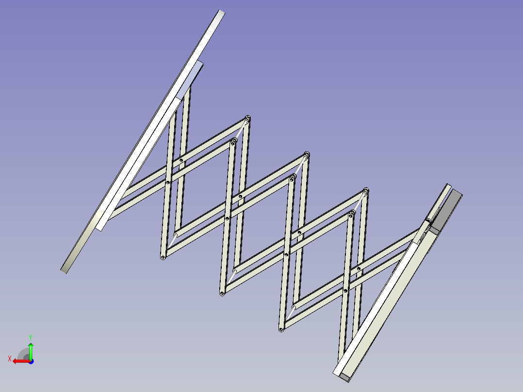 电动升降平台模型后视图