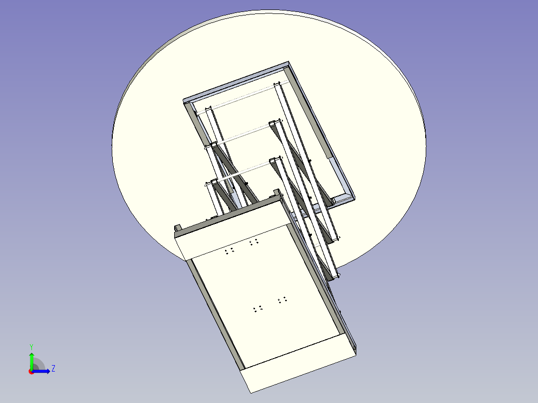 电动升降平台模型左视图