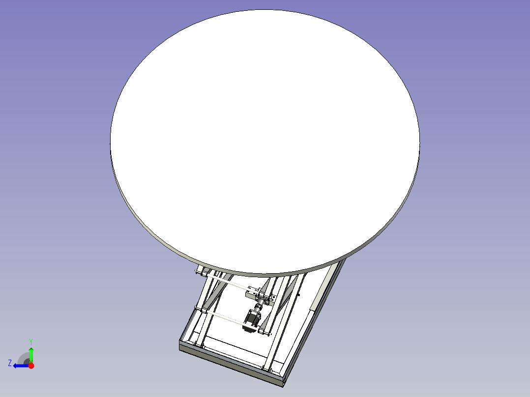 电动升降平台模型右视图