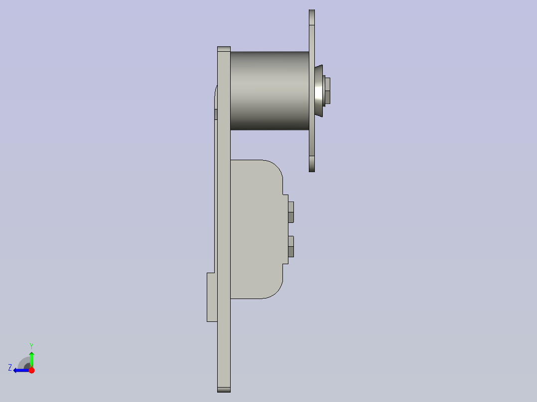 平面锁带锁芯带挂锁型DLMBD-132-A右视图