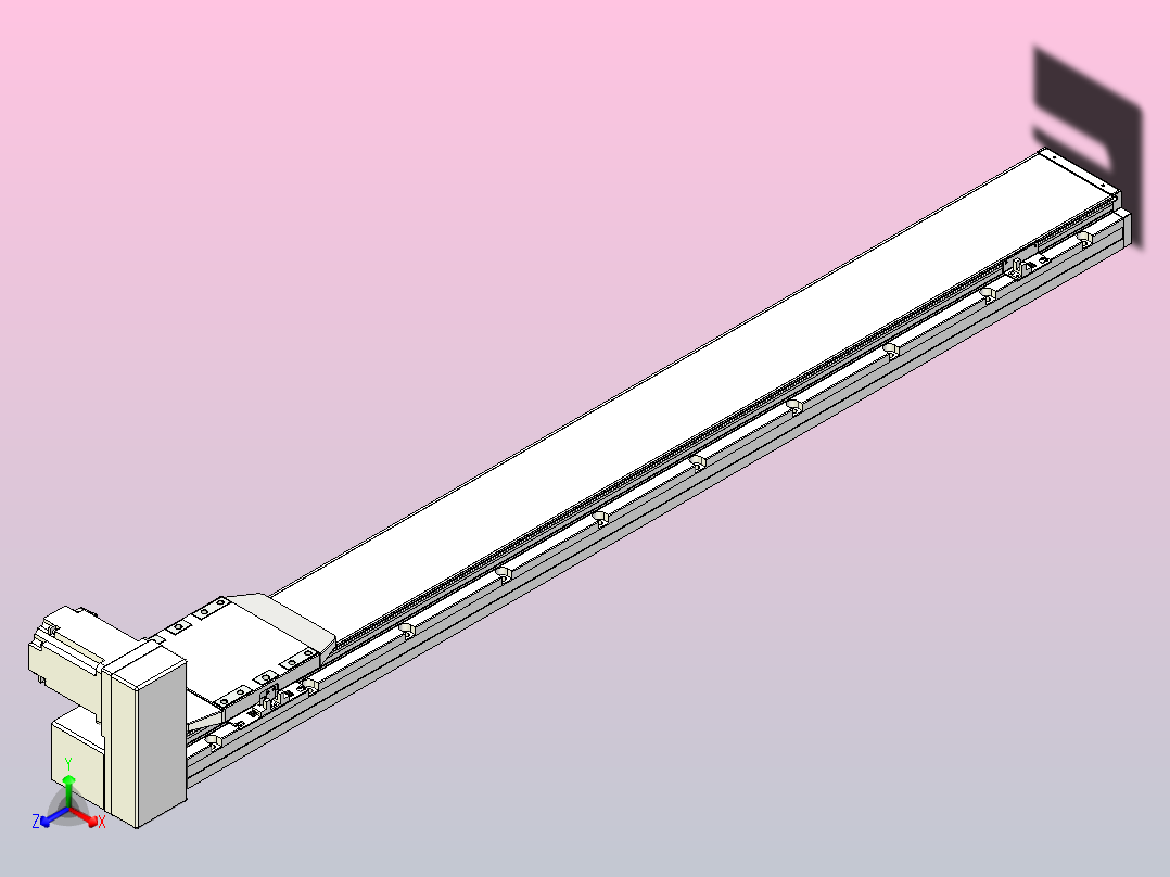 机器人皮带驱动直线轴TPA-GCB-150-P80-L1150-RU-M75-N3主视图