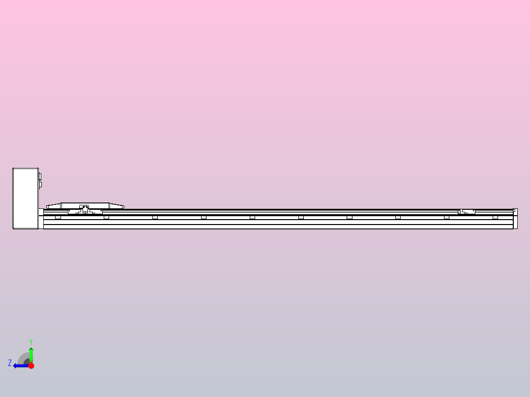 机器人皮带驱动直线轴TPA-GCB-150-P80-L1150-RU-M75-N3右视图