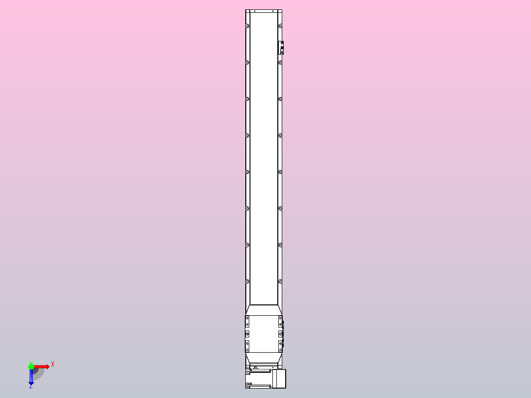 机器人皮带驱动直线轴TPA-GCB-150-P80-L1150-RU-M75-N3俯视图