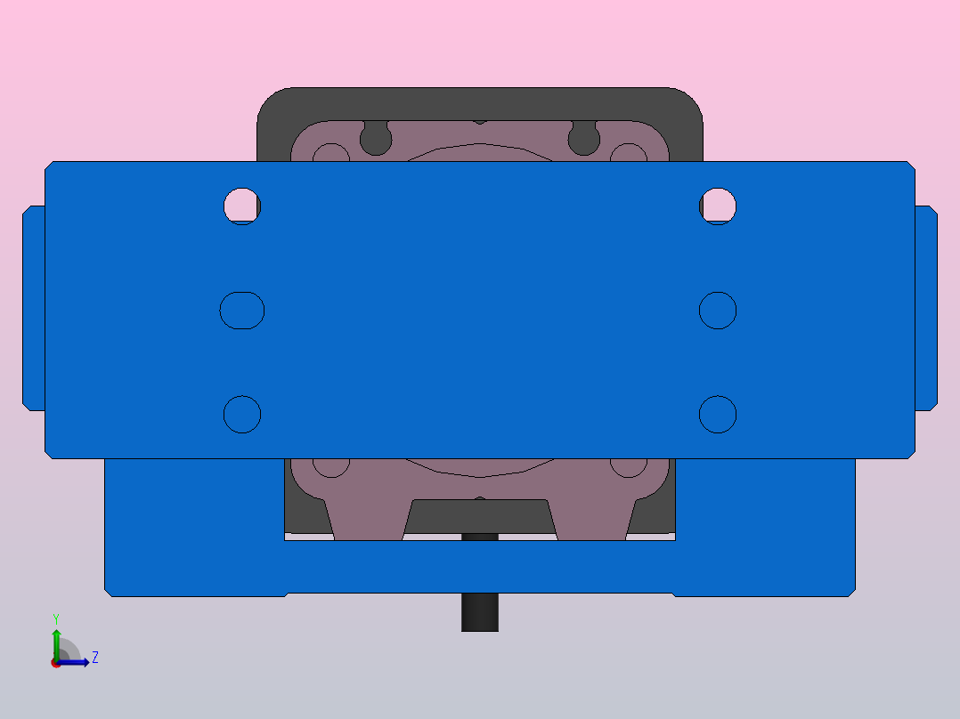MTC32电动缸-直接安装-57步进-导杆[MTC32-250-P10-D-S57-S2-P-R]左视图