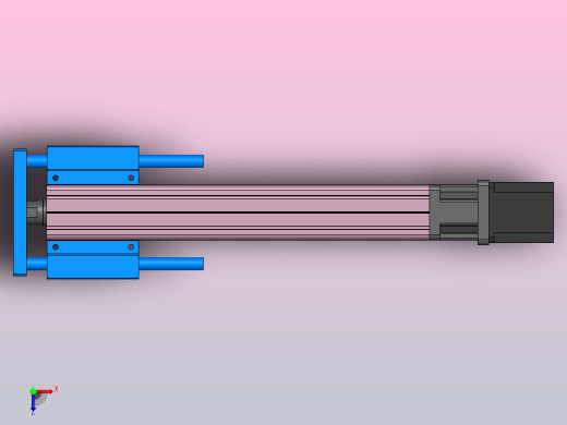 MTC32电动缸-直接安装-57步进-导杆[MTC32-250-P10-D-S57-S2-P-R]俯视缩略图