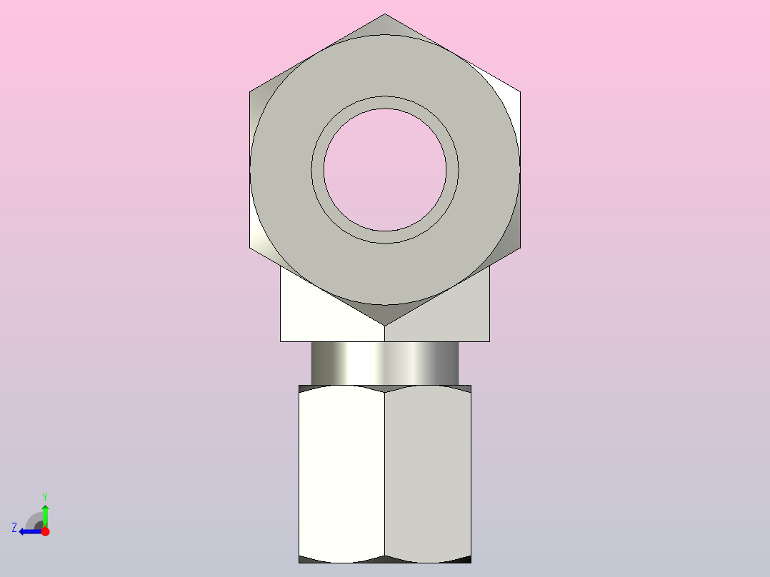 EO管接头三通异径管TR12 06 12ZL71.stp右视图