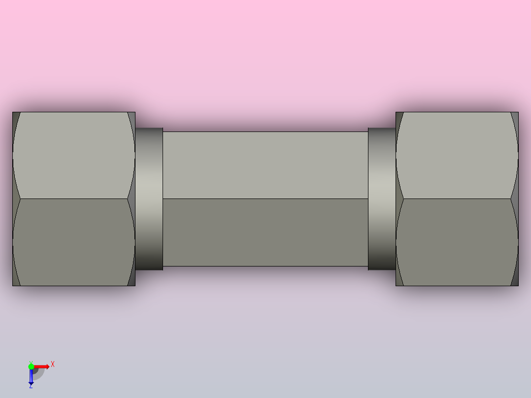 EO管接头三通异径管TR12 06 12ZL71.stp俯视图