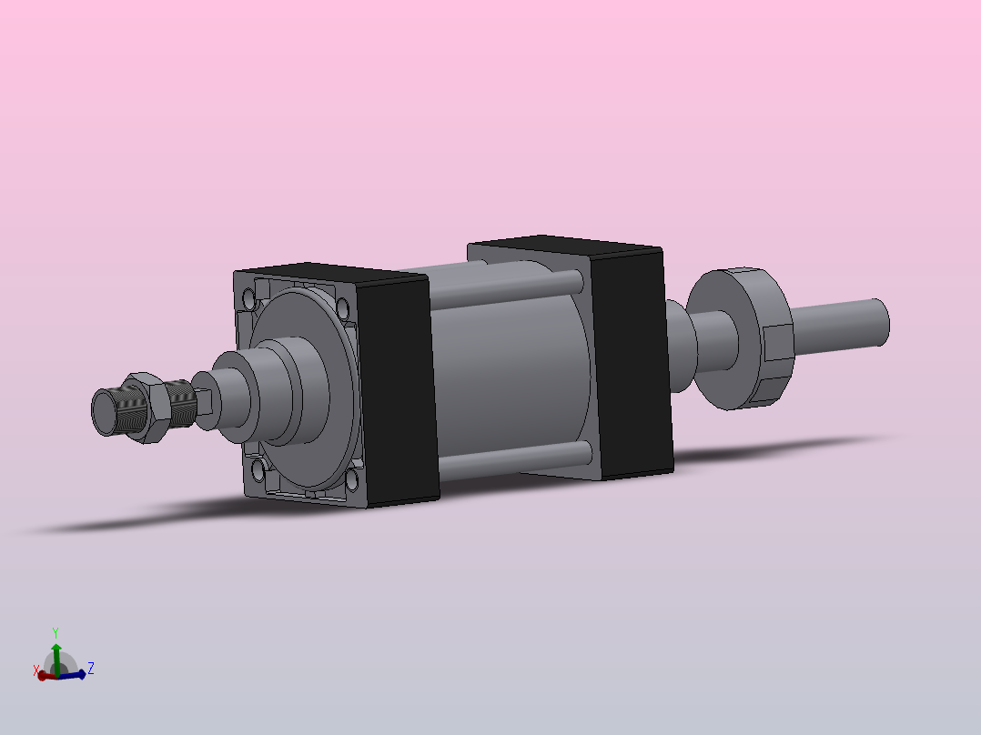 SIJ双轴复动行程可调型气缸SIJ80×500-S-CS1U1主视图