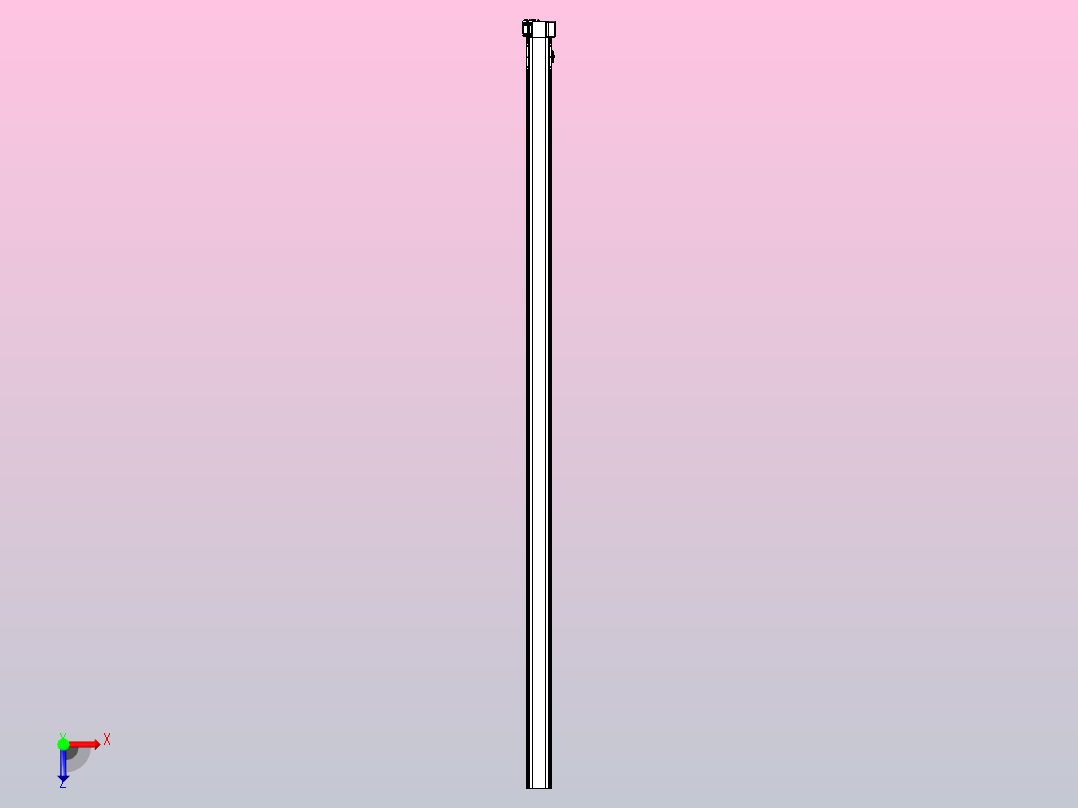 皮带直线轴半封闭可选导轨TPA-HNB-105D-90-L3000-LP-C-P20-N3俯视图