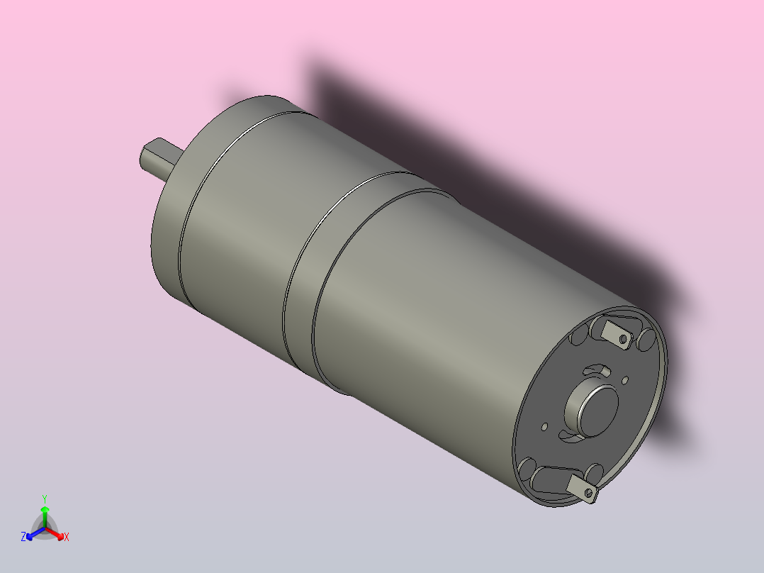 25 ga 370 -6v-35转 分钟-171-1-齿轮电机正等轴测图