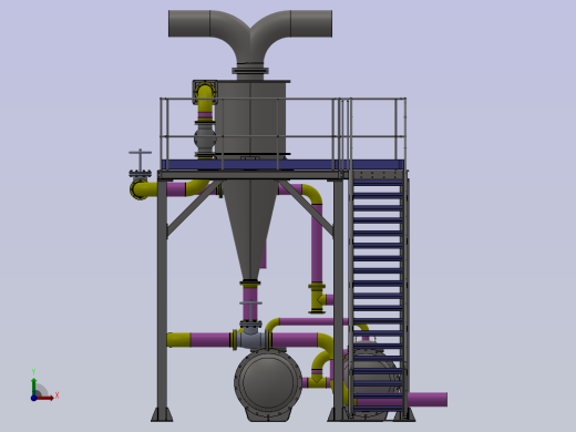 Platforms生产管道平台3D数模图纸 Solidworks设计前视缩略图