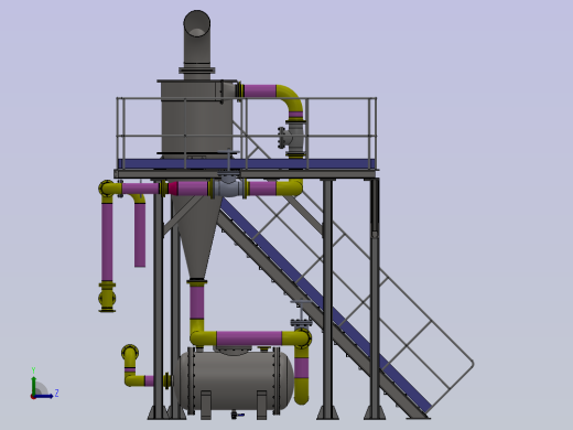 Platforms生产管道平台3D数模图纸 Solidworks设计左视缩略图