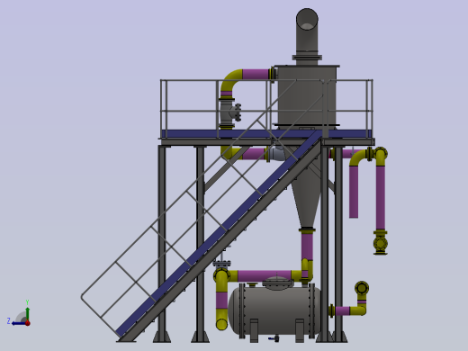 Platforms生产管道平台3D数模图纸 Solidworks设计右视缩略图