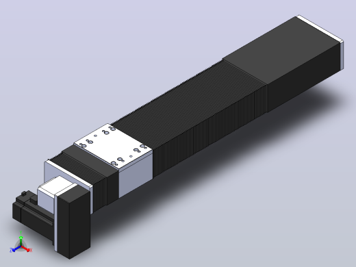 直线模组DMBF100-LDCR（电机左下折）[DMBF100-L45S500-DT400-A2U-LDCR]正等轴测缩略图