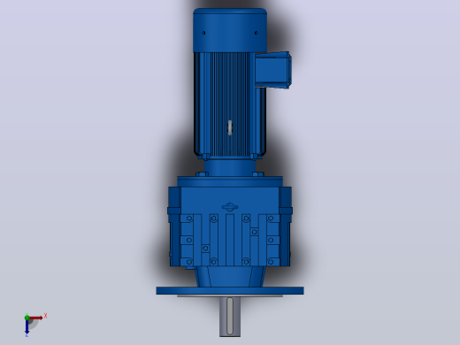 RF87法兰轴伸式安装斜齿轮减速机RF87-YVB0.55-4P-80-M1-0°-Φ350俯视缩略图