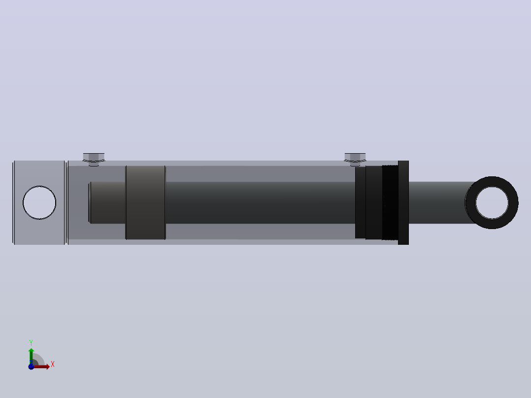 多个液压缸多组配置SolidWorks用户前视图