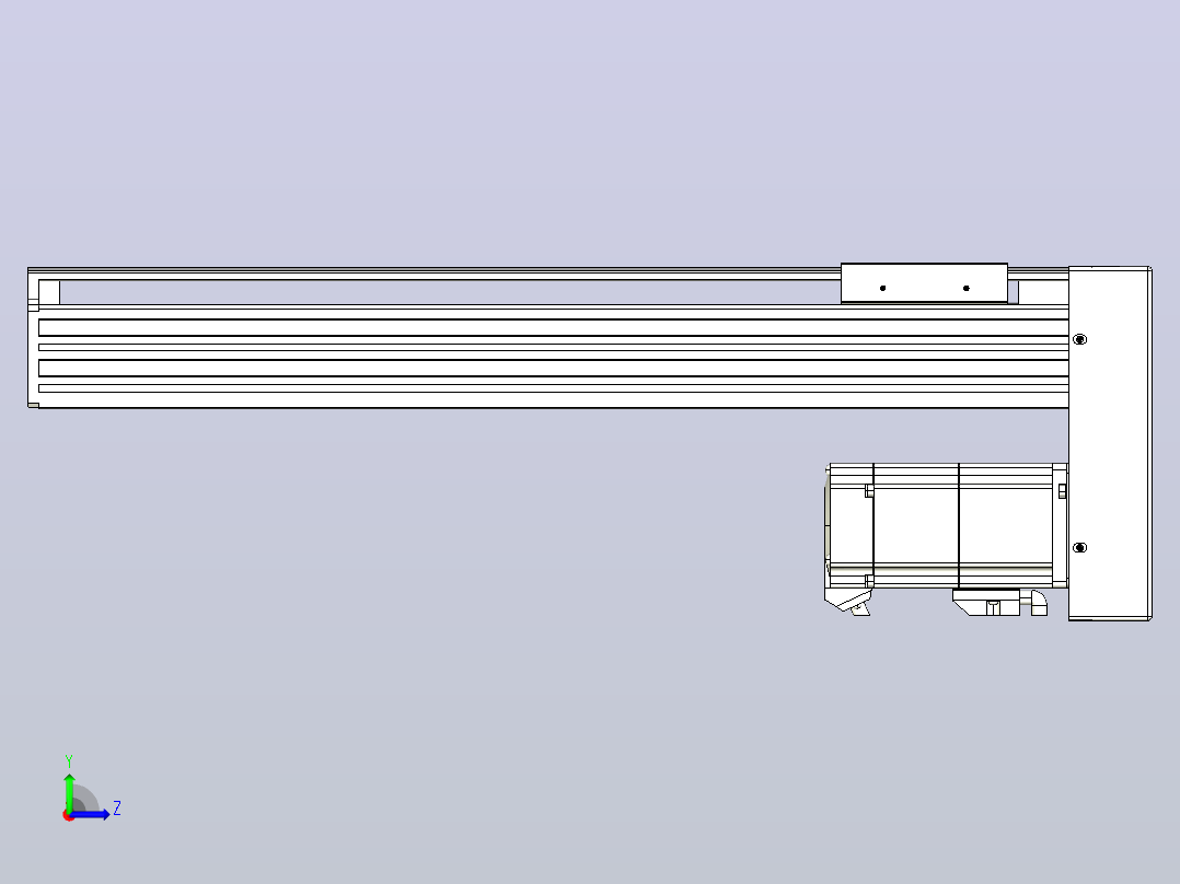 日规模组半封闭丝杆TPA-HNR-85S-1610C-L350-MP-Y-P20-N3左视图