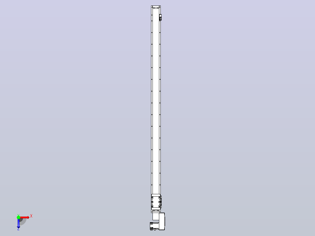 机器人皮带驱动直线轴TPA-GCB-80-P60-L1550-QR-M20-N3俯视图
