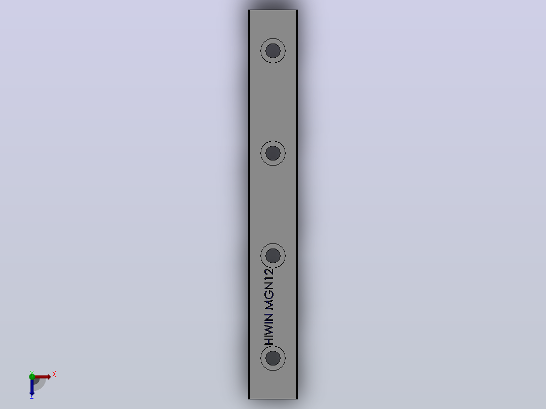 线轨MGN12（HIWIN）俯视图