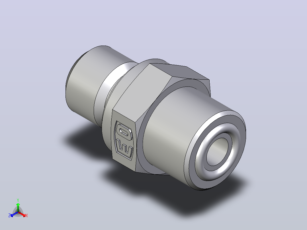 Lok公螺柱连接器4M12F82EDMLOS正等轴测图