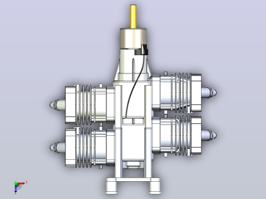 四缸二冲程活塞发动机dle-120-t4-120cc-1.snapshot.1俯视缩略图