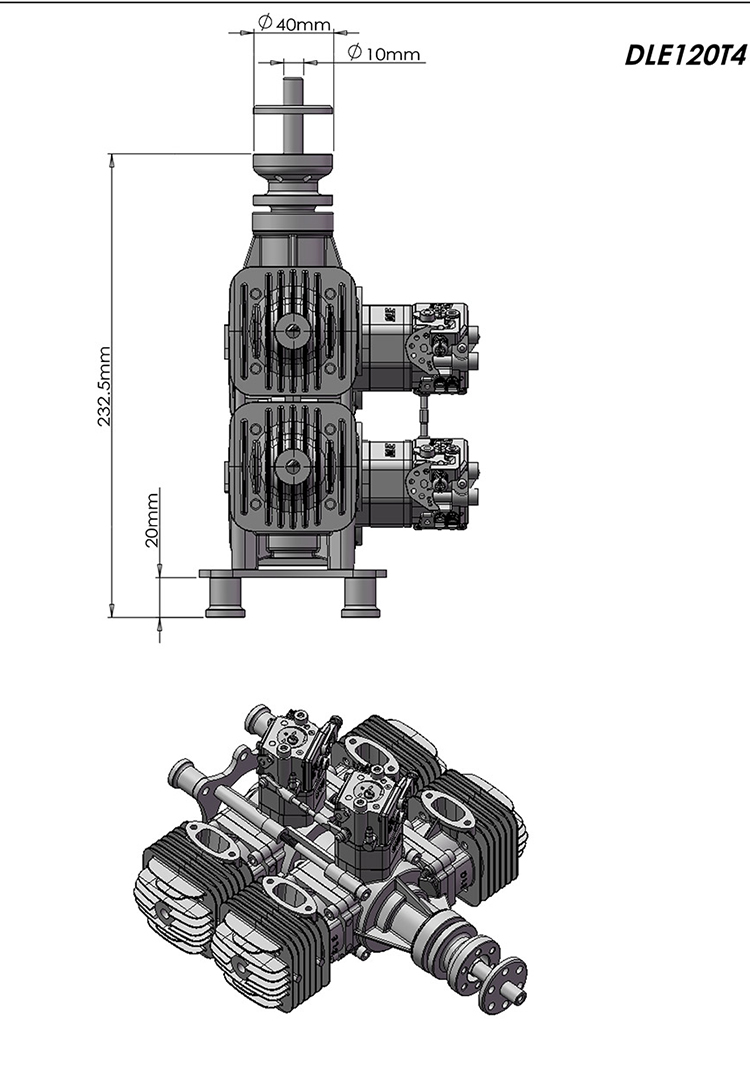 四缸二冲程活塞发动机dle-120-t4-120cc-1.snapshot.1