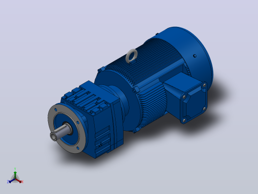 RF27法兰轴伸式安装斜齿轮减速机RF27-Y1.1-4P-90S-M1-0°-Φ140