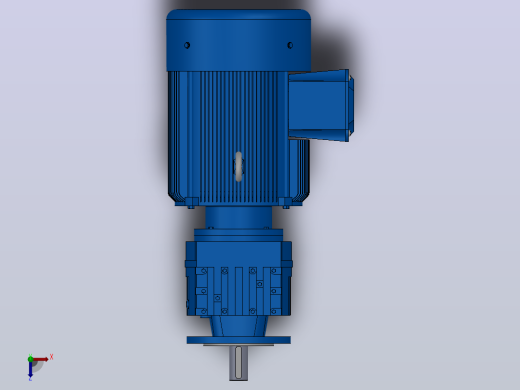 RF27法兰轴伸式安装斜齿轮减速机RF27-Y1.1-4P-90S-M1-0°-Φ140俯视缩略图