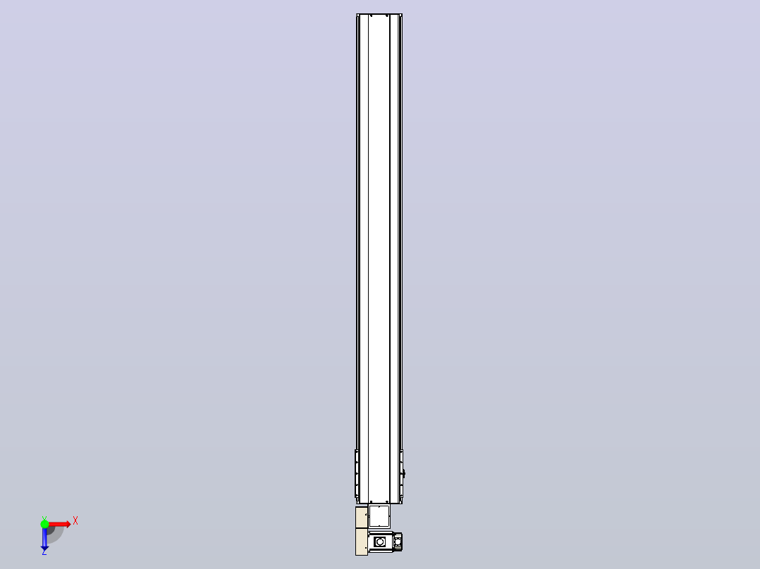 皮带直线轴半封闭可选导轨TPA-HNB-220D-176-L1950-ML-Y-P1K-N3俯视图