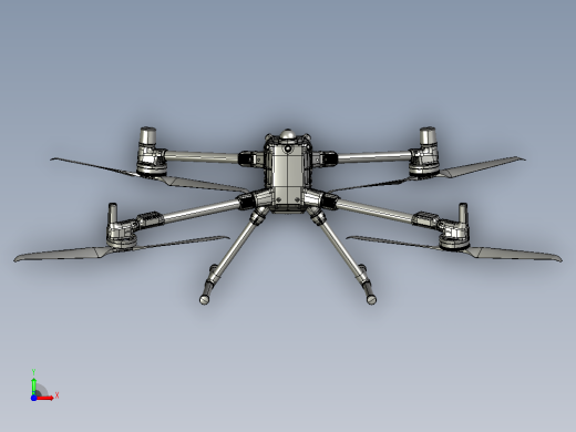 DJI400无人机模型前视缩略图