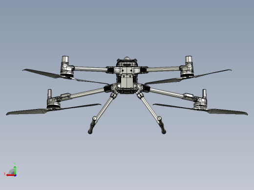 DJI400无人机模型后视缩略图