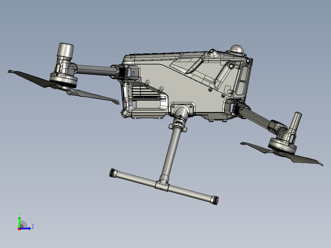DJI400无人机模型左视图