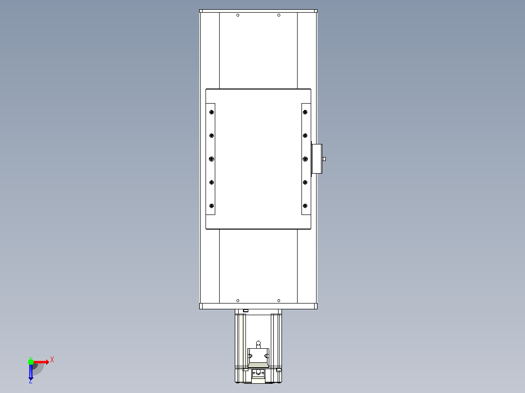 滚珠丝杠直线轴带导轨全封闭TPA-HCR-202D-2510C-L100-M-Y-P75-N3俯视图