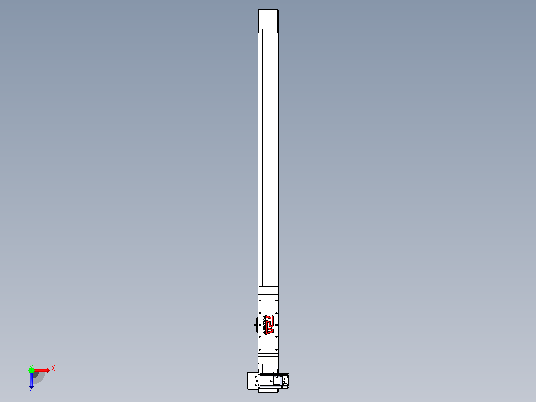 伺服电机集成皮带传动直线执行器TPA-OCB-80-140-L950-LU-P40-N3俯视图