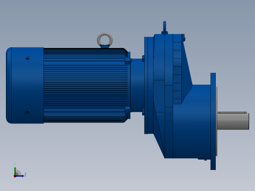 RXF107法兰轴伸式安装斜齿轮减速机RX107-Y7.5-4P-132M-M1-0°-Φ350左视缩略图