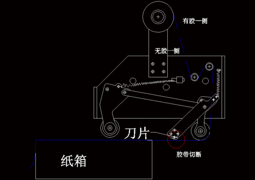 自动式折盖封箱机设计机械设计含CAD图纸说明缩略图