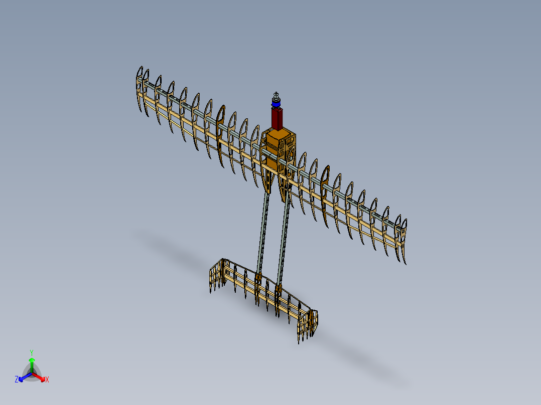 Aerodesign小型飞机框架3D图纸 UG设计