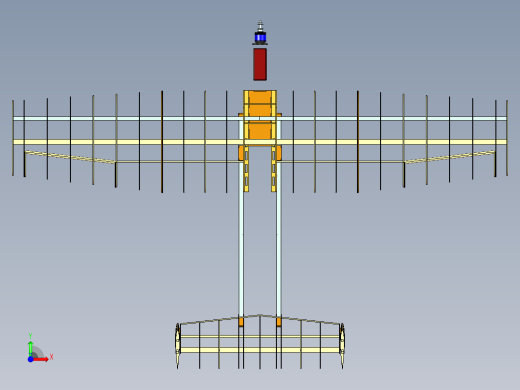 Aerodesign小型飞机框架3D图纸 UG设计前视缩略图