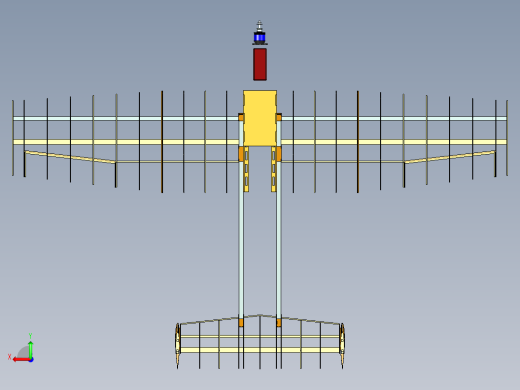 Aerodesign小型飞机框架3D图纸 UG设计后视缩略图