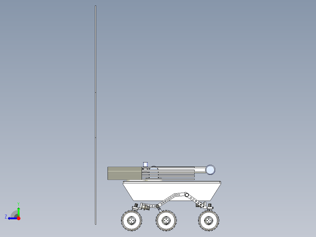 Osaura (NASA Lunar Torch)月球车3D数模图纸 STEP IGS格式右视图