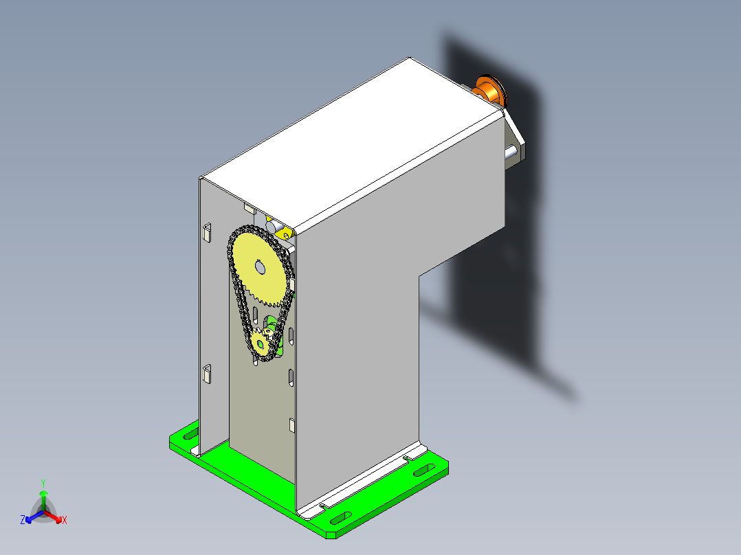 折叠机正等轴测图