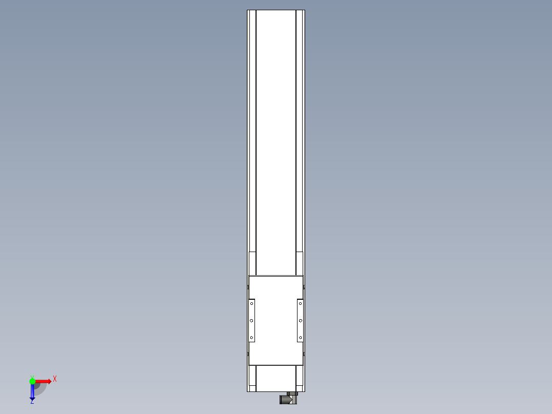 Toyo东佑达直线模组-ECH10-450輔助軸俯视图