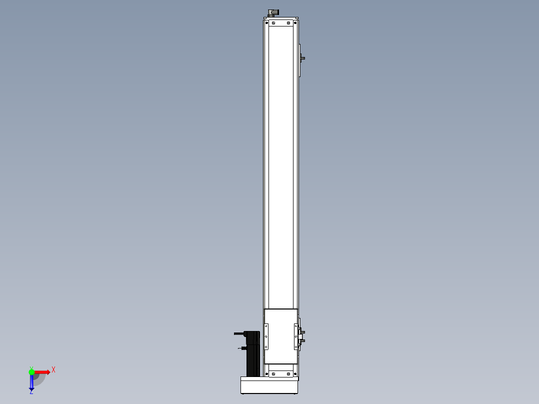 Toyo东佑达直线模组-ECH12-850-BR-100W+煞車俯视图