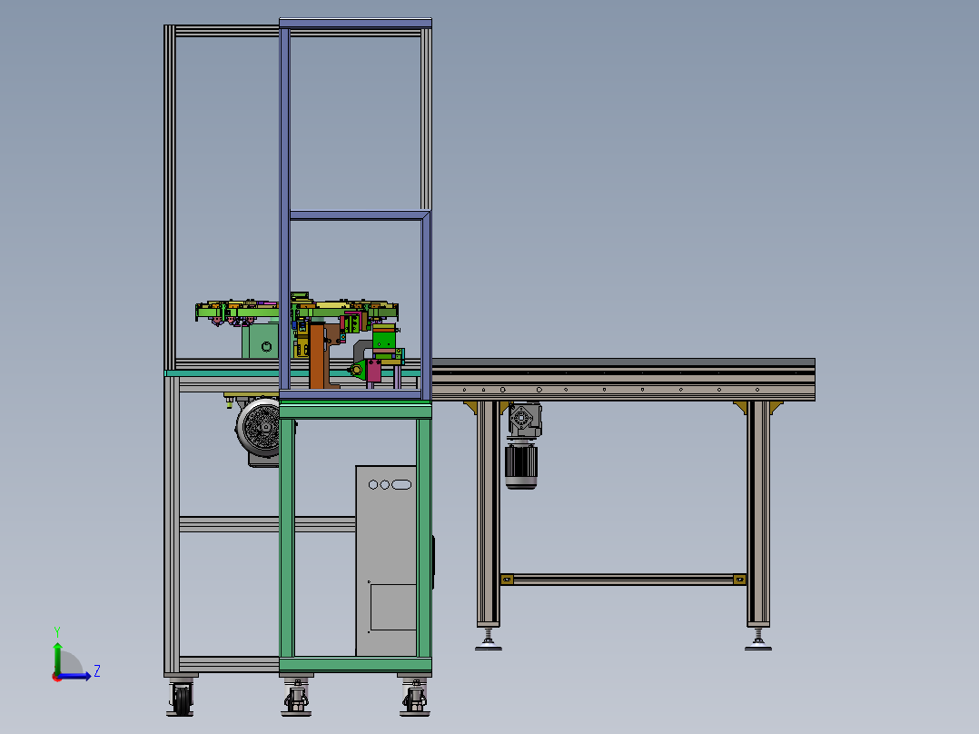 2022.09月-自动化组装线sw18可编辑左视图