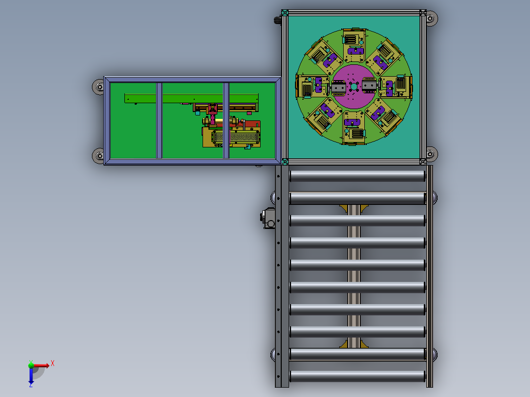 2022.09月-自动化组装线sw18可编辑俯视图